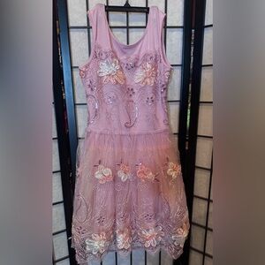 & Other Stories Pink Embroidered Kids Dress